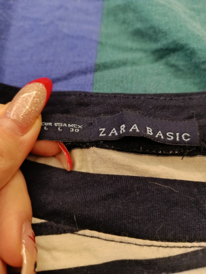 Fiyonklu Çizgili Tişört - Görsel 5