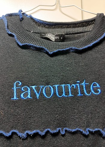 Mavi Nakışlı Uzun Kollu Triko Elbise - Görsel 3