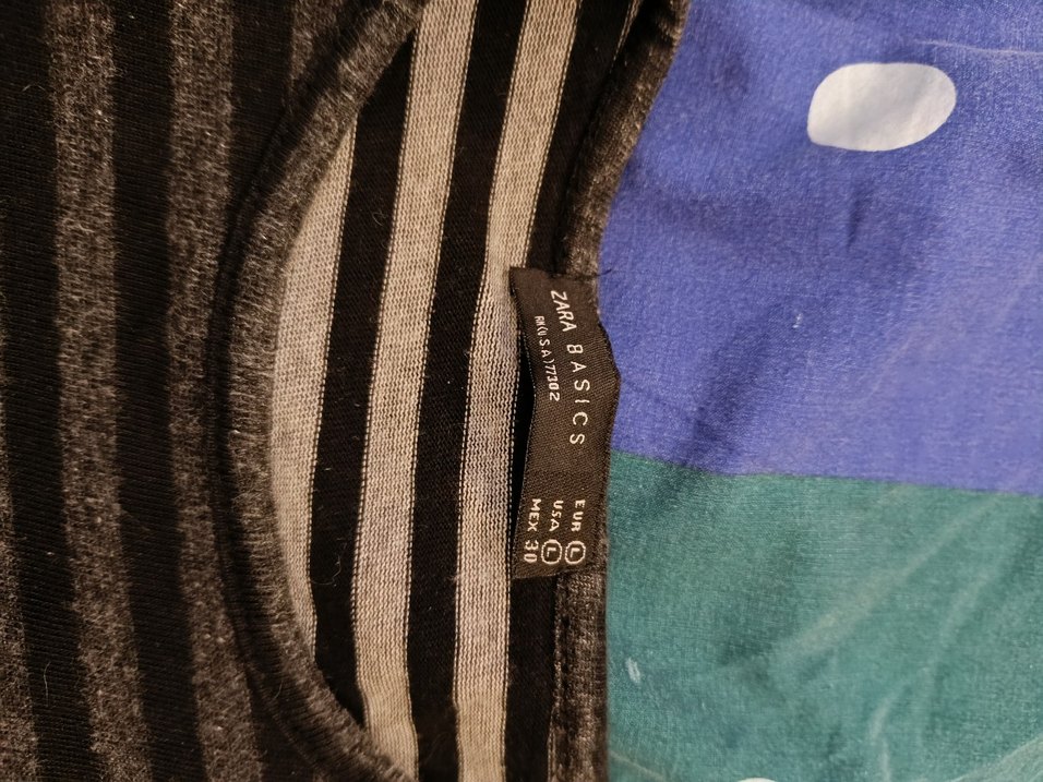 bayan  Fermuarlı Çizgili Uzun Kollu Tişört - Görsel 4