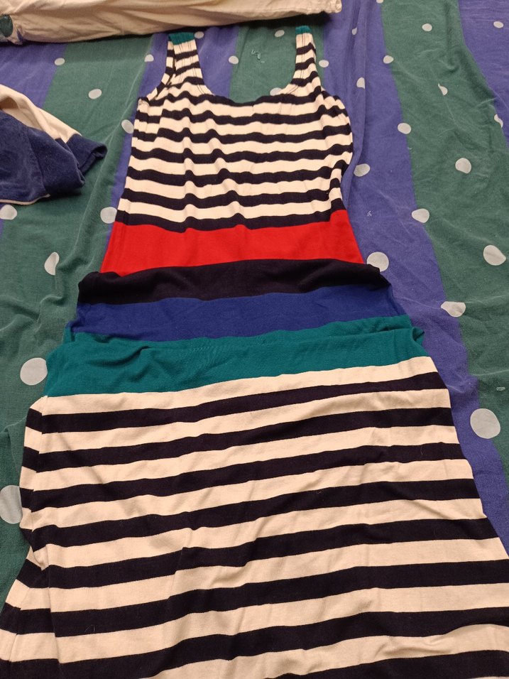 Çok Renkli Bohem Kadın Triko Elbise - Görsel 2