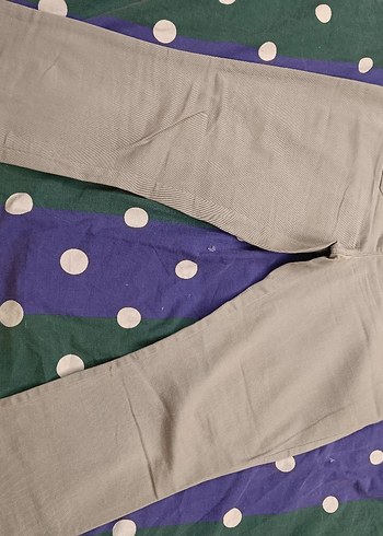 Düğmeli açık maviKadın Denim Pantolon - Görsel 4