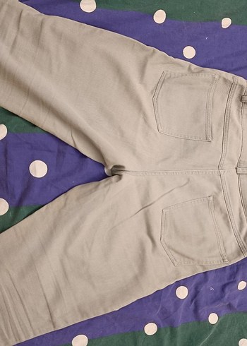 Düğmeli açık maviKadın Denim Pantolon - Görsel 2