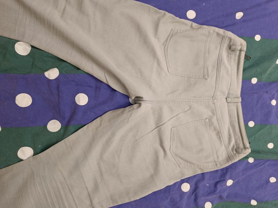 Düğmeli açık maviKadın Denim Pantolon - Görsel 3