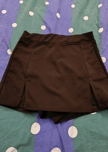 siyah şort Mini Etek - Görsel 2