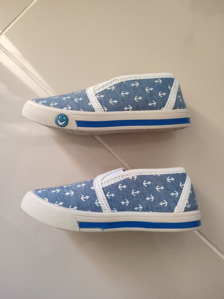 Çapa Desenli Erkek Çocuk Kot Loafer - Görsel 3