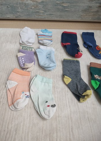 Çocuk Çok Renkli Pamuklu Çorap Seti - Görsel 8