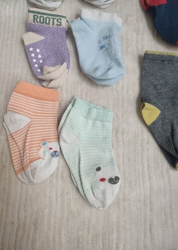 Çocuk Çok Renkli Pamuklu Çorap Seti - Görsel 3