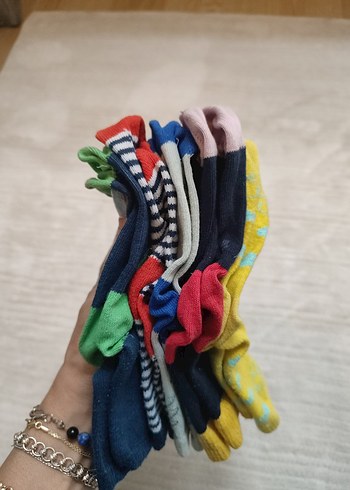 Renkli Erkek Çocuk Çorapları 10'lu Set - Görsel 6