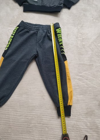 Erkek Çocuk Gri Sweatshirt ve Eşofman Takımı - Görsel 4