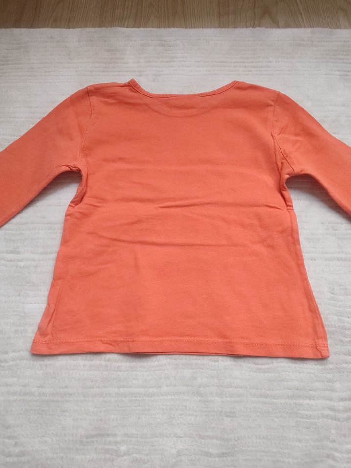 Turuncu Uzun Kollu Kız Çocuk Tişörtü - Görsel 4