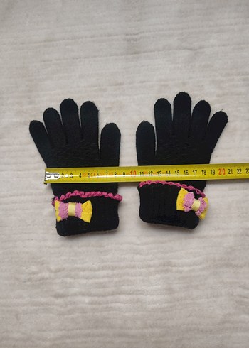 Renkli Nakışlı Kız Çocuk Eldiveni - Görsel 4