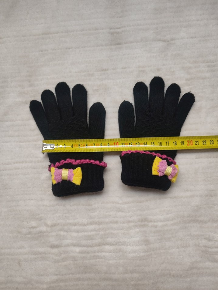 Renkli Nakışlı Kız Çocuk Eldiveni - Görsel 4