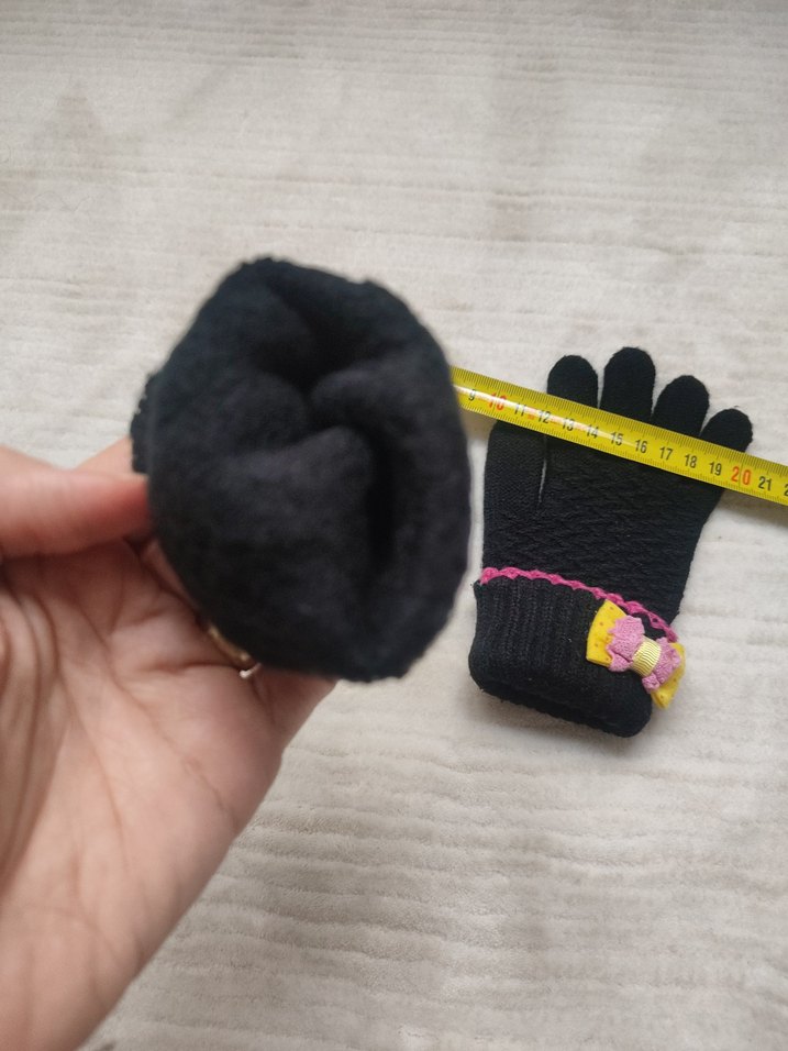 Renkli Nakışlı Kız Çocuk Eldiveni - Görsel 5