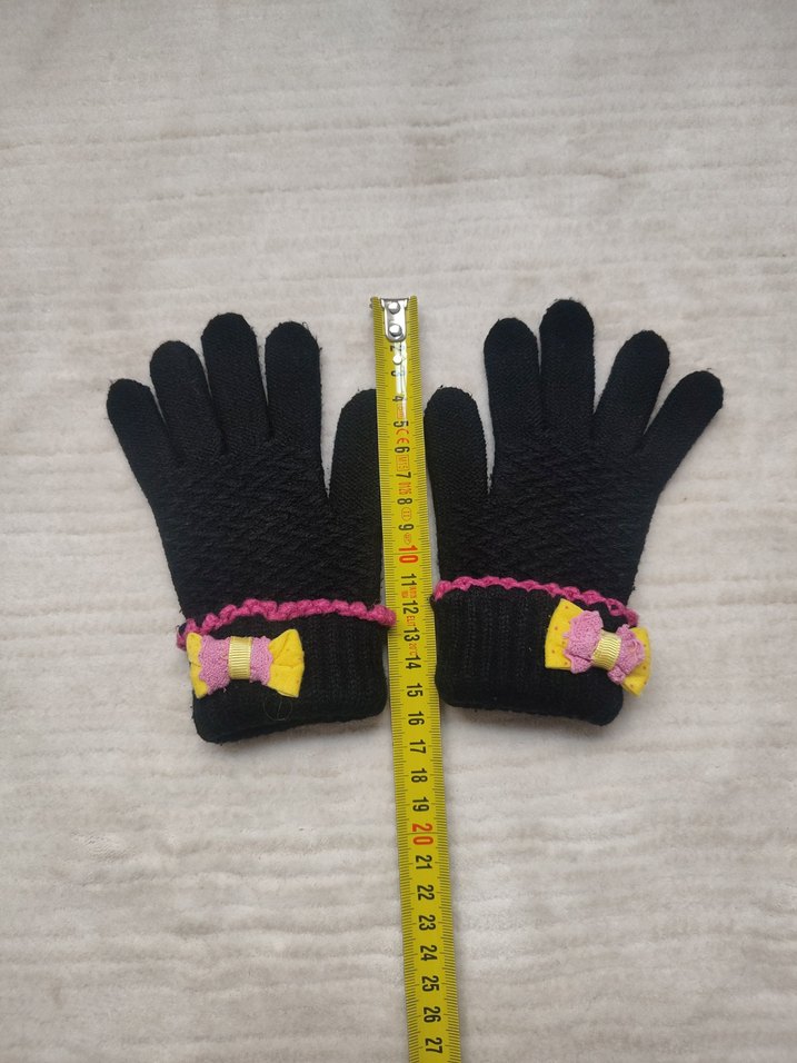 Renkli Nakışlı Kız Çocuk Eldiveni - Görsel 3
