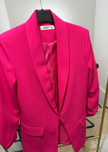 Pembe Kadın Blazer Ceket