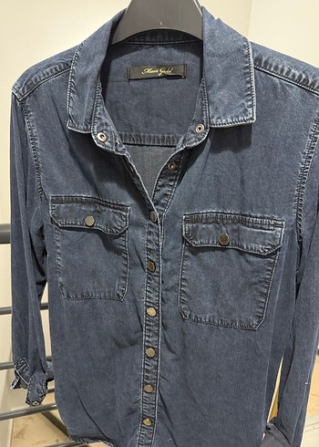 Kadın Lacivert Denim Gömlek