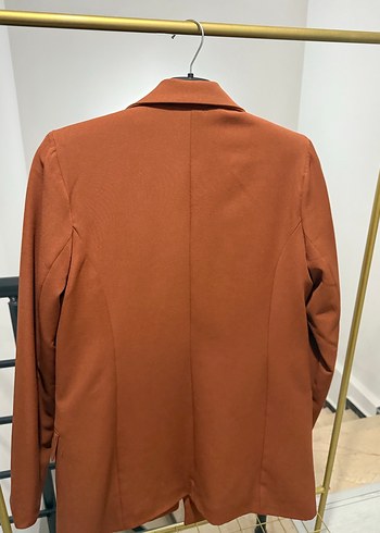 Diğer Düğmeli Kahverengi Kadın Blazer Ceket