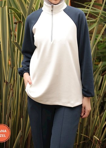 Gri Lacivert Kadın Eşofman Takımı - Görsel 2