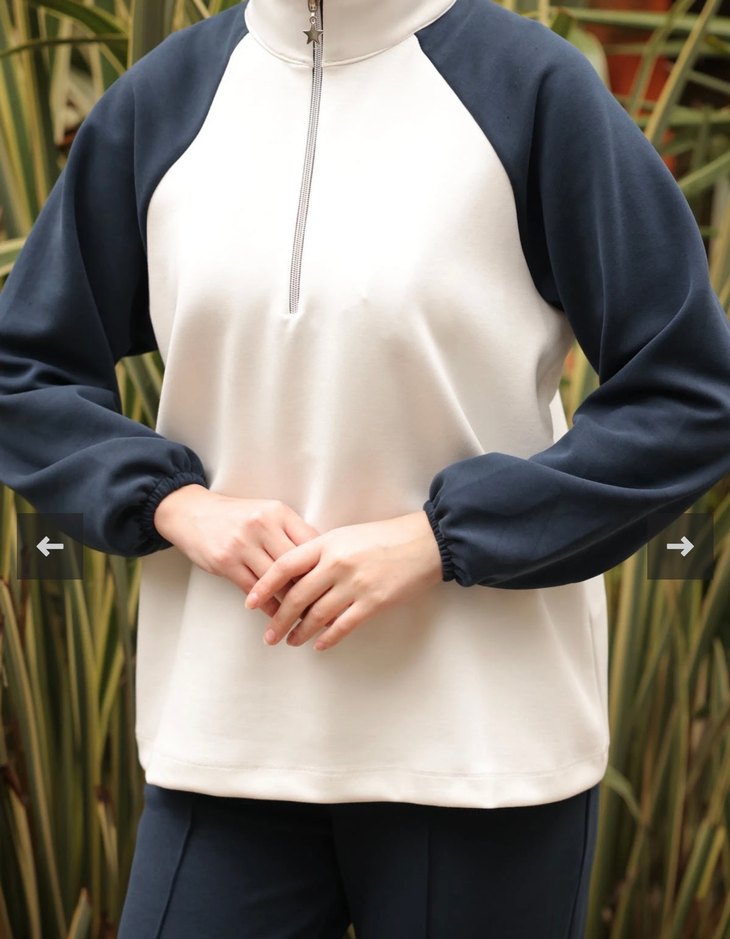 Gri Lacivert Kadın Eşofman Takımı - Görsel 3