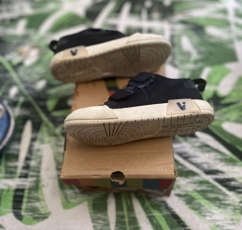 Erkek Çocuk Siyah Cırtlı Spor Ayakkabı - Görsel 3