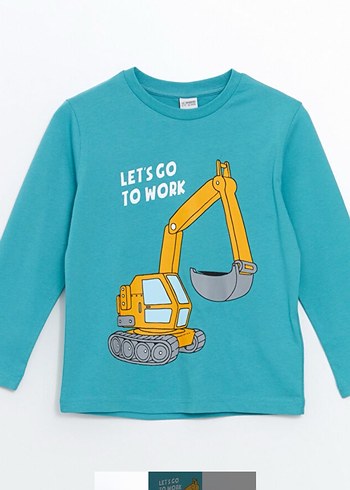 Çocuk Baskılı uzun Kollu Tişört - Görsel 3