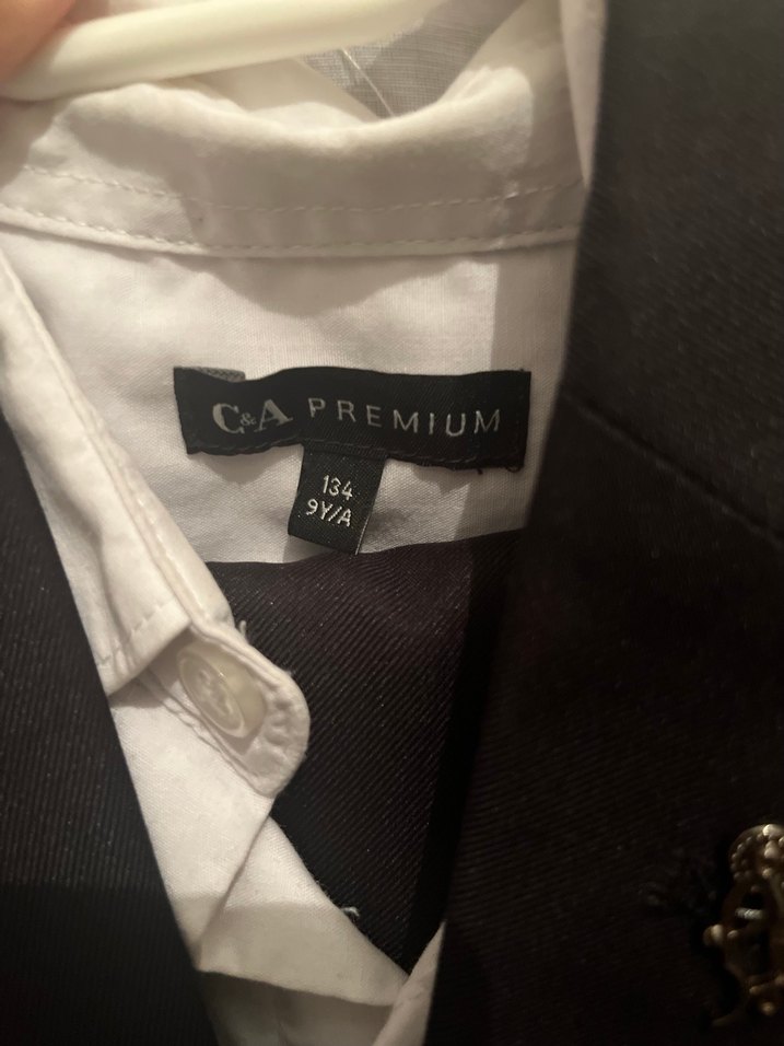 Düğmeli Siyah Klasik Erkek çocuk Takım Elbise - Görsel 5