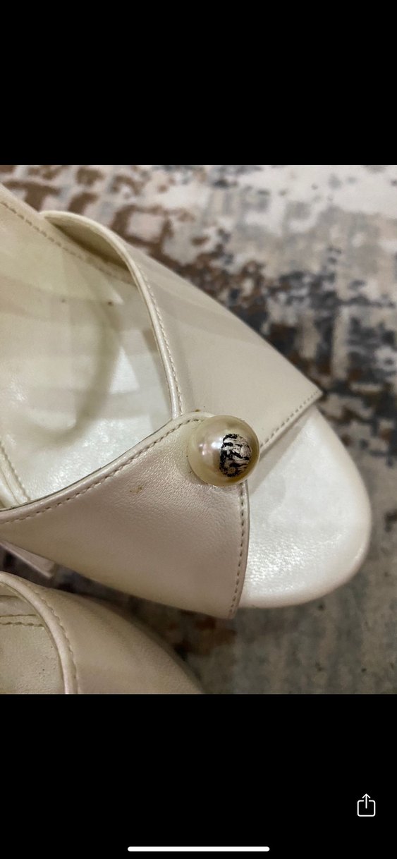 Beyaz Yılan Desenli Dolgu Topuklu Kadın Ayakkabı - Görsel 4