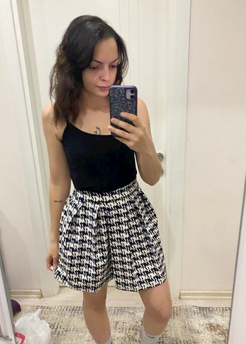 Siyah Rahat Kesim Mini Etek - Görsel 4