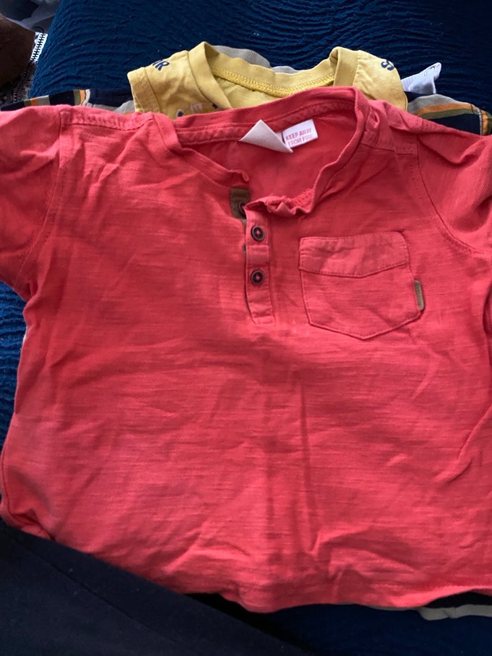 Sarı Çizgili Erkek Çocuk Kısa Kollu Tişört - Görsel 2