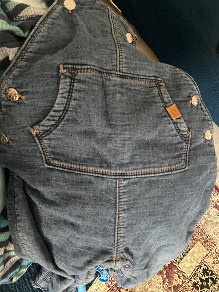 Erkek Çocuk Düğmeli Denim Salopet - Görsel 2