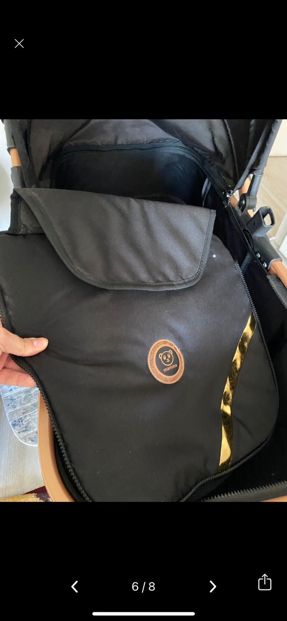 Siyah Bebek Arabası Konforlu Oturma Alanı - Görsel 4