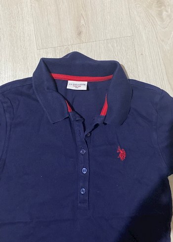 xs Beden Lacivert Düğmeli kadınPolo Tişört