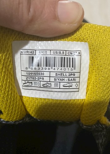 42 Beden sarı Renk Sarı Bağcıklı Erkek Outdoor Ayakkabısı