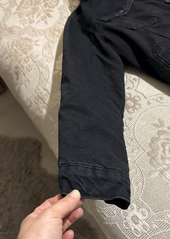 Siyah erkek Kot Ceket, Kürklü, Salaş Kesim - Görsel 4