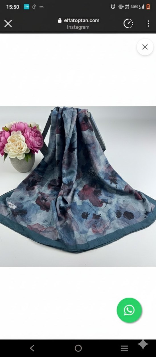 Bohem Çok Renkli Kadın Fular - Görsel 2