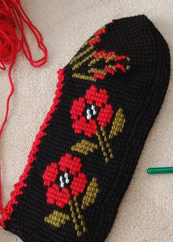 Nakışlı Beyaz Tunus işi patik - Görsel 19