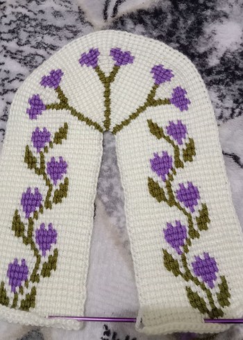 Nakışlı Beyaz Tunus işi patik - Görsel 17