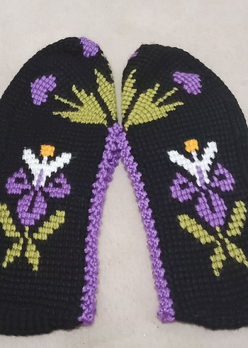 Nakışlı Beyaz Tunus işi patik - Görsel 9