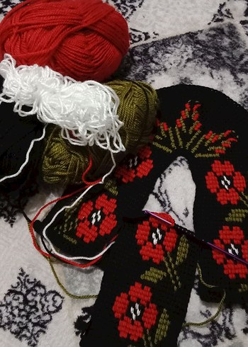 Nakışlı Beyaz Tunus işi patik - Görsel 20