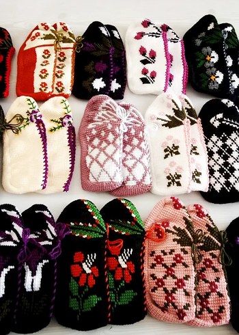 Nakışlı Beyaz Tunus işi patik - Görsel 13