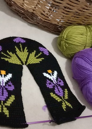 Nakışlı Beyaz Tunus işi patik - Görsel 16