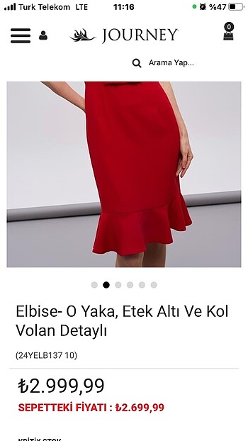 Journey Volanlı MIDI #abiye elbise midi