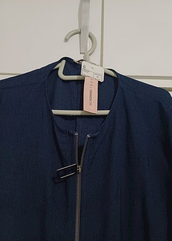 LCW Grace Lacivert Uzun Kollu Ferace - Görsel 3