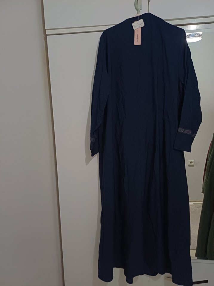 LCW Grace Lacivert Uzun Kollu Ferace - Görsel 4