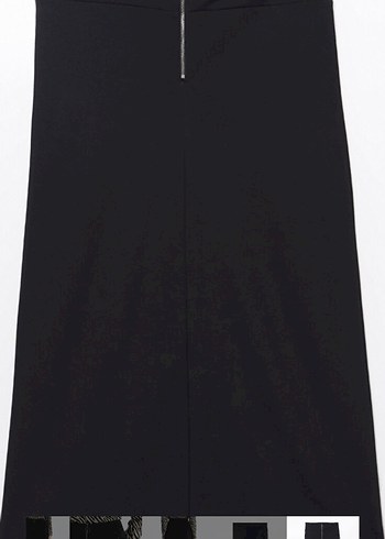 Kemerli Siyah Uzun Kadın Etek - Görsel 2