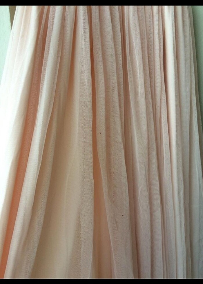 Pudra rengi elbise - Görsel 4