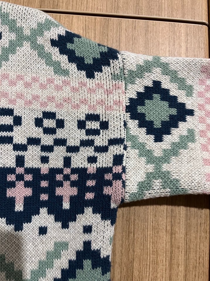 Bohem Çok Renkli V Yaka Örgü Hırka - Görsel 4