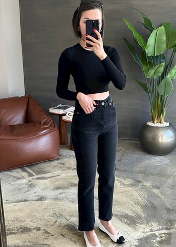 Fit Midi Kadın Kot Pantolon - Görsel 4