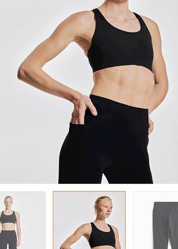 Siyah Dikişsiz Spor Tayt - Görsel 2