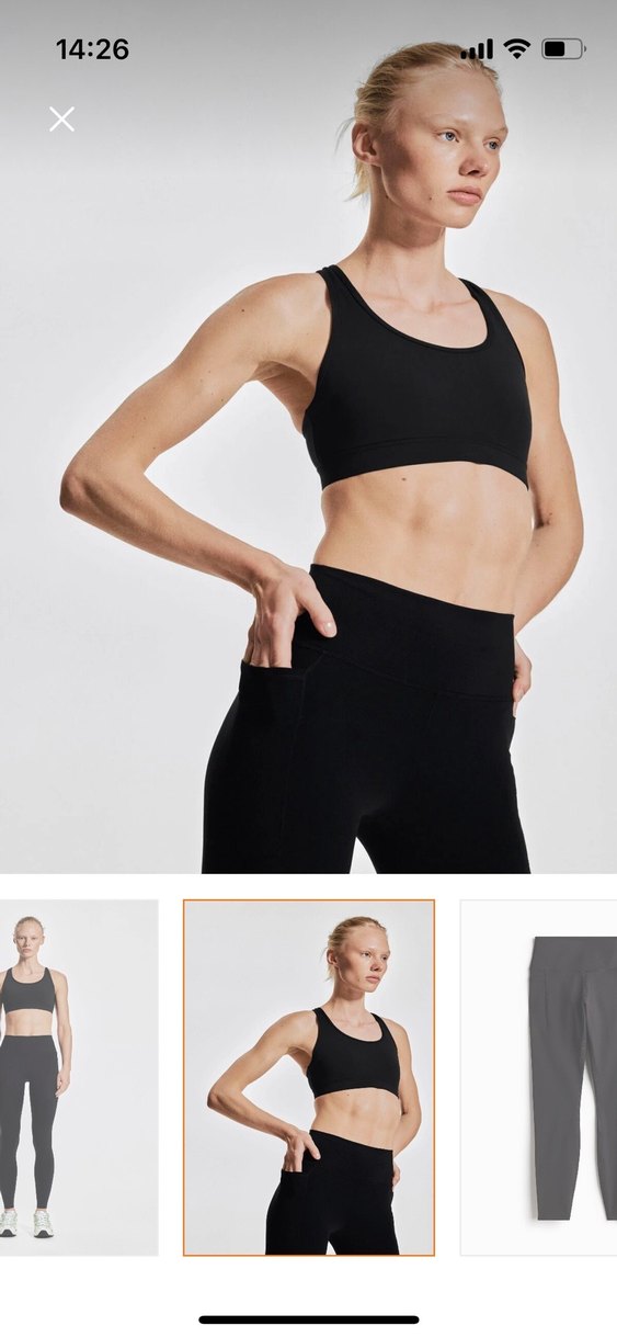 Siyah Dikişsiz Spor Tayt - Görsel 2